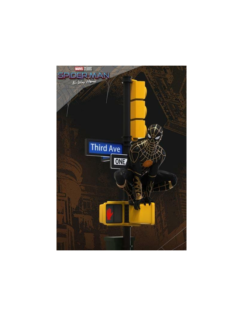 Spider-man: No Way Home D-stage Pvc Diorama Spider-man Black E Gold Suit 25 Cm