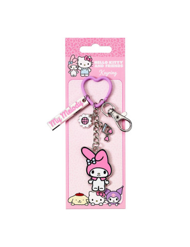 Hello Kitty Key Chain with My Melody Charms 15...