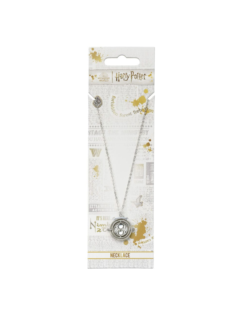 Harry Potter Necklace Time Turner Charm (Silver Tone) - Collana