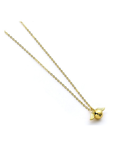 Harry Potter Necklace Golden Snitch Charm (Golden Tone) - Collana