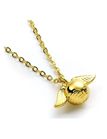 Harry Potter Necklace Golden Snitch Charm (Golden Tone) - Collana