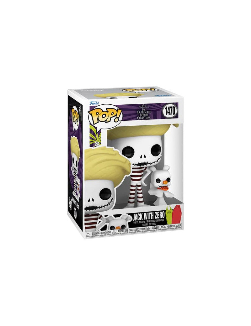 Nightmare before Christmas POP! Disney Vinyl Figure Jack w/Zero(Beach) 9 cm