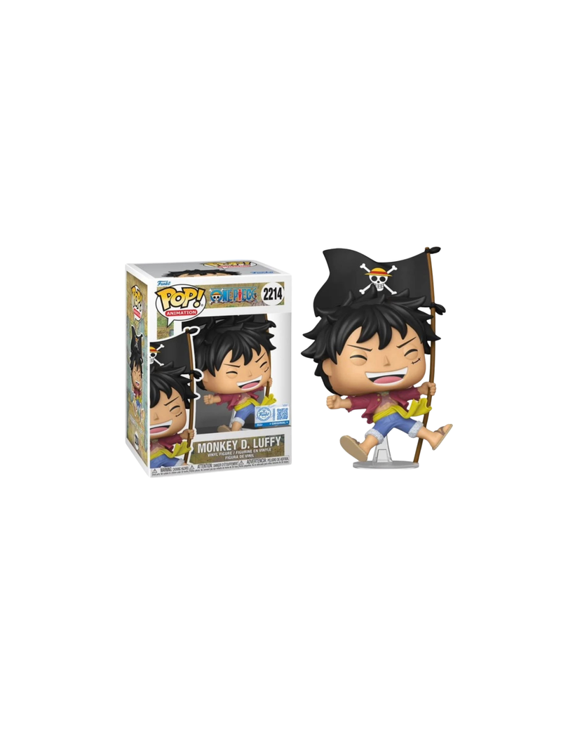 One Piece POP! Vinyl Animation Figure Luffy w/Flag 9 cm
