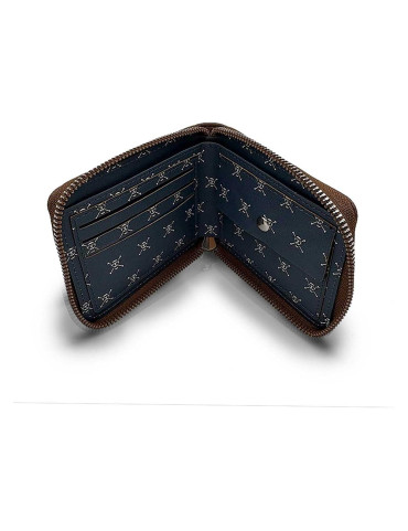 One Piece Wallet Man Zip Skull - Portafogli