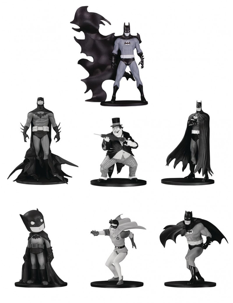 Batman Black & White PVC Minifigure 7-Pack 10 cm Set 4