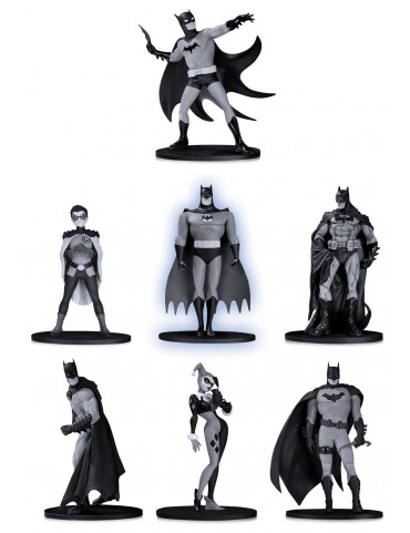 Batman Black & White PVC Minifigure 7-Pack 10...