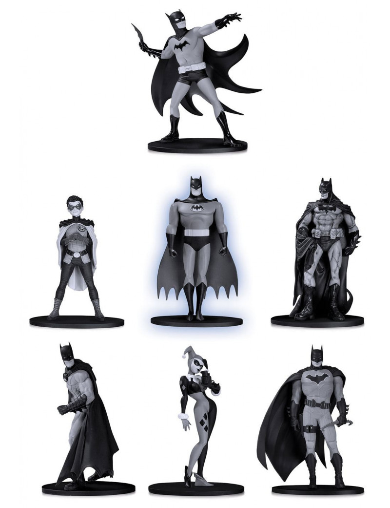 Batman Black & White PVC Minifigure 7-Pack 10 cm set 2