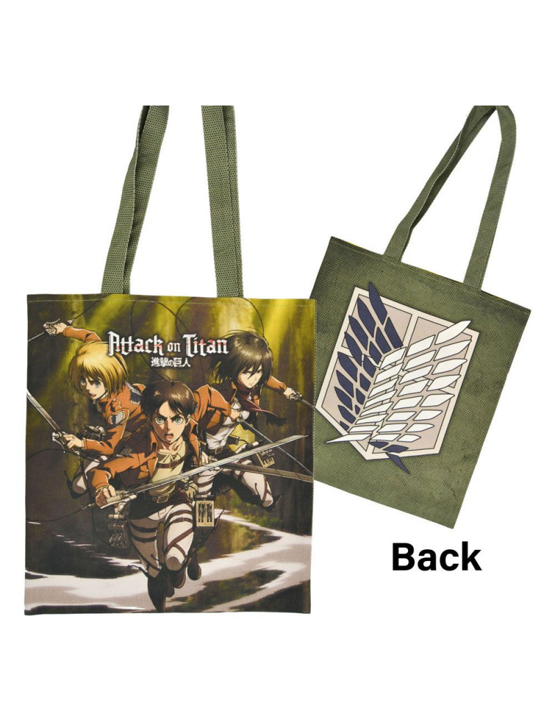Attack on Titan Tote Bag Eren, Mikasa & Armin