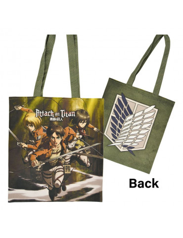 Attack on Titan Tote Bag Eren, Mikasa & Armin