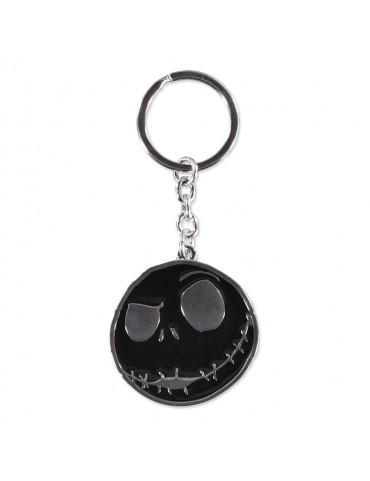 Nightmare Before Christmas Metal Keychain Jack Skellington's Face