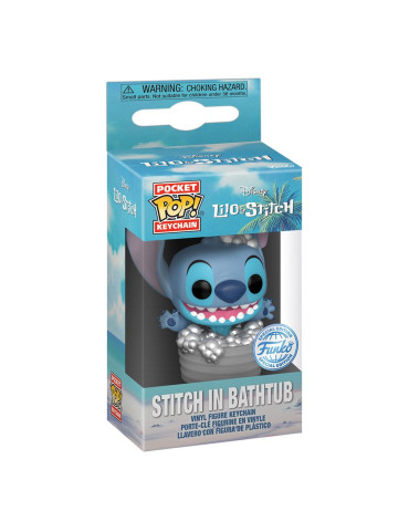 Disney POP! Portachiavi 4 cm Stitch in bathtub