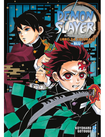 Demon Slayer - Kimetsu no Yaiba Libro da colorare - Blu 2