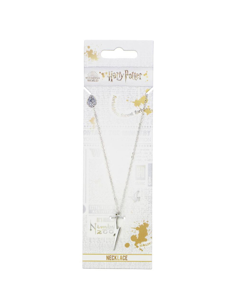 Harry Potter Pendant & Necklace Lightning Bolt (silver plated)