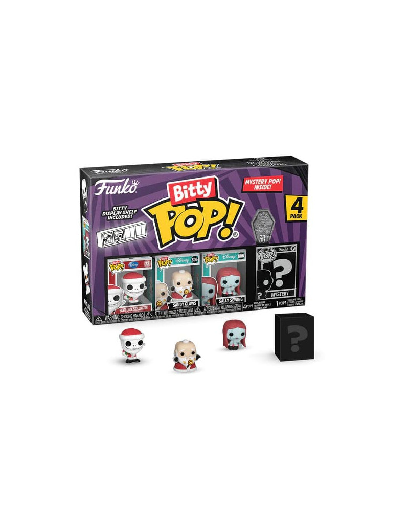 Nightmare Before Christmas Bitty POP! Vinyl Figure 4-Pack Santa Jack 2,5 cm