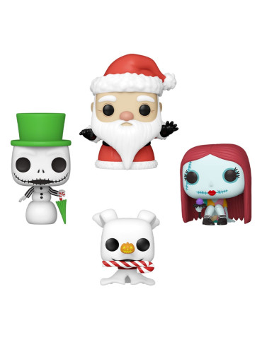 Nightmare before Christmas Pocket POP! Vinyl Figure 4-Pack Tree Holiday 4 cm