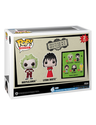 Beetlejuice 2 POP! Animation Vinyl Figures 2-Pack Beetlejuice & Lydia Deetz 9 cm - Scatola lievemente ammaccata