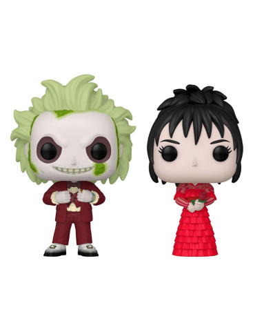 Beetlejuice 2 POP! Animation Vinyl Figures 2-Pack Beetlejuice & Lydia Deetz 9 cm - Scatola lievemente ammaccata