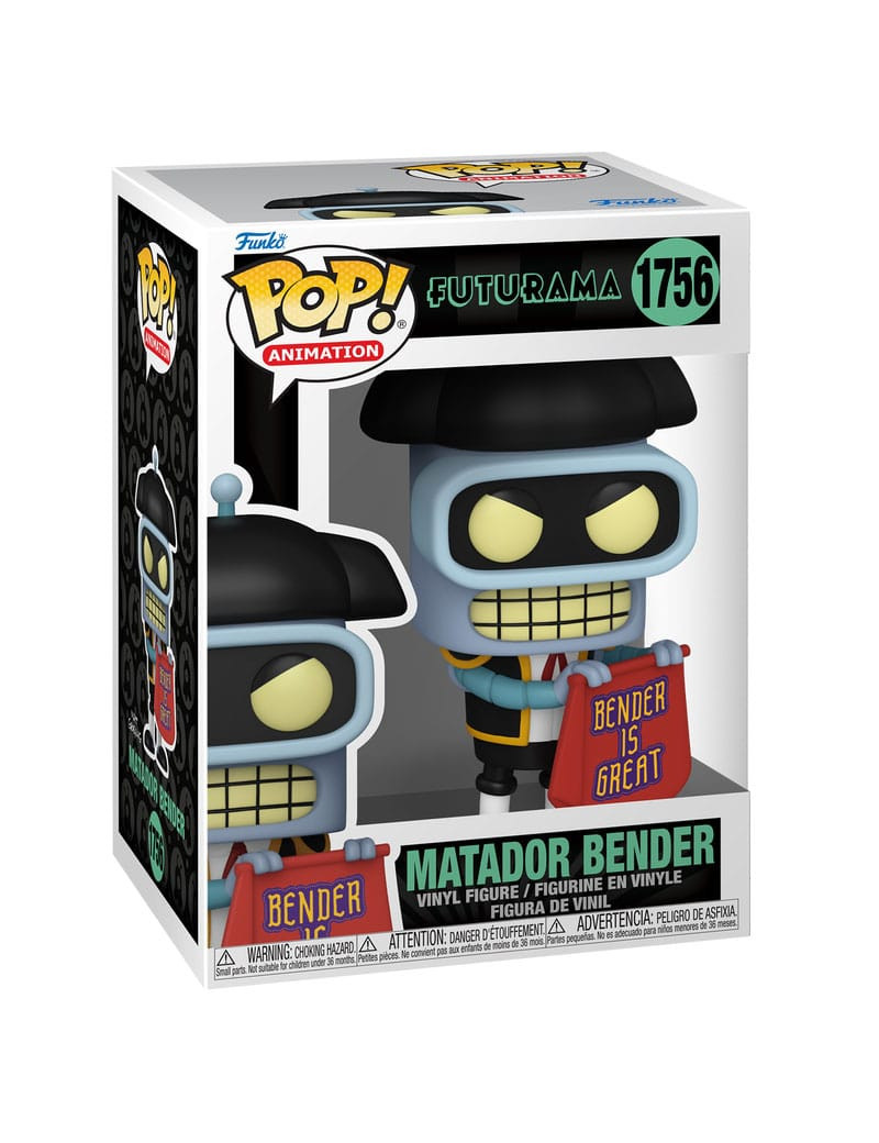 Futurama Pop! Animation Vinyl Figure Bender (Matador) 9 cm