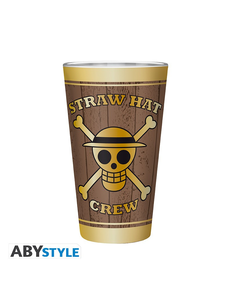 One Piece - Bicchiere di vetro - 400ml - Skulls
